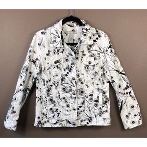 Chico’s Platinum White Denim Jean Jacket